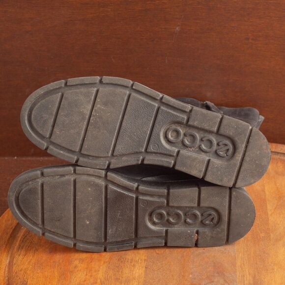 ECCO Bella Leather Double Zip Comfort Lightweight Boots Womens EU SZ 38 US 7 BLK - Picture 5 of 10